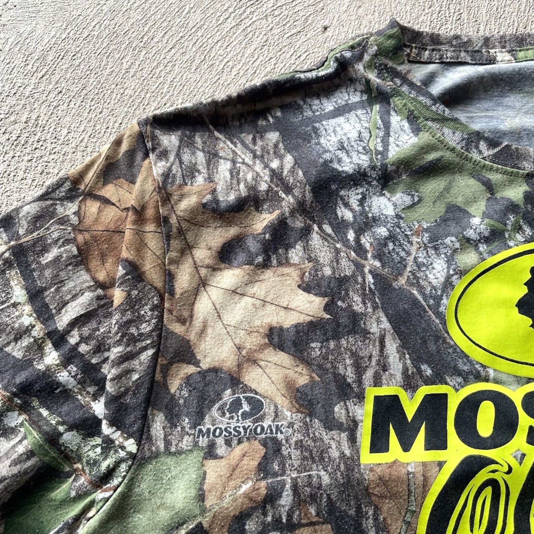 Vintage MOSSY OAK Shirt Mens XL Brown Camouflage Outdoor T-Shirt Short Sleeve Crew Neck Stretch Camouflage Hunting Obsession 90s? Size US XL / EU 56 / 4 - 4 Thumbnail