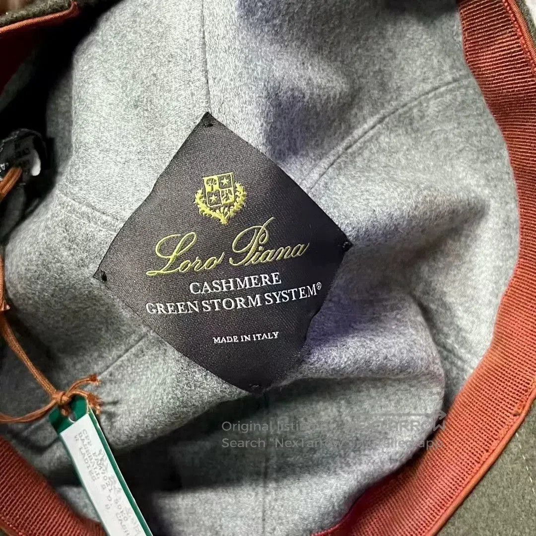 Loro Piana brown embroidered cashmere baseball cap. Size ONE SIZE - 3 Thumbnail