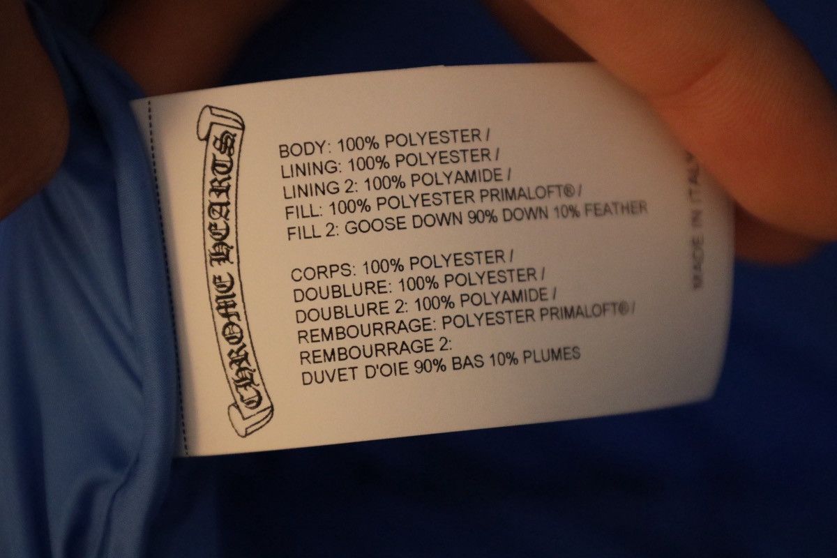 Chrome Hearts Chrome Hearts Blue Down Vest - Size M Size US M / EU 48-50 / 2 - 11 Thumbnail