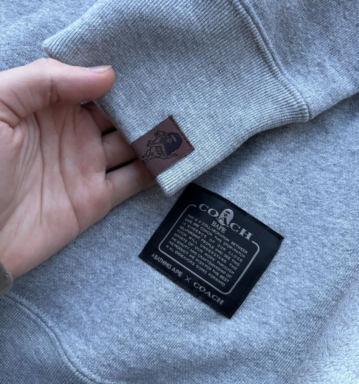 Bape Bape x Coach Grey Logo Crewneck Size US M / EU 48-50 / 2 - 5 Thumbnail