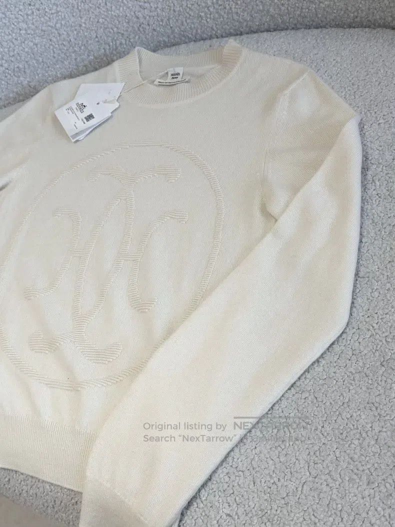 Hermes Hermes Classic H Lift Cashmere Sweater, Beige Size XS / US 0-2 / IT 36-38 - 8 Thumbnail