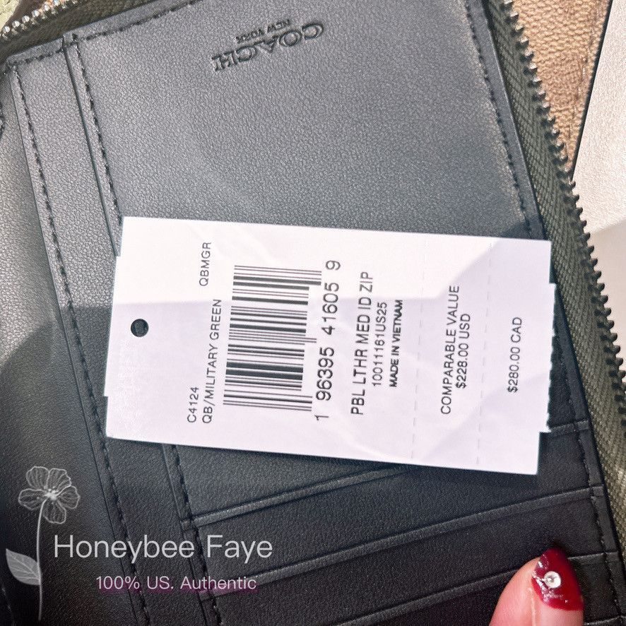 Coach Medium Id Zip Wallet C4124 Size ONE SIZE - 4 Thumbnail