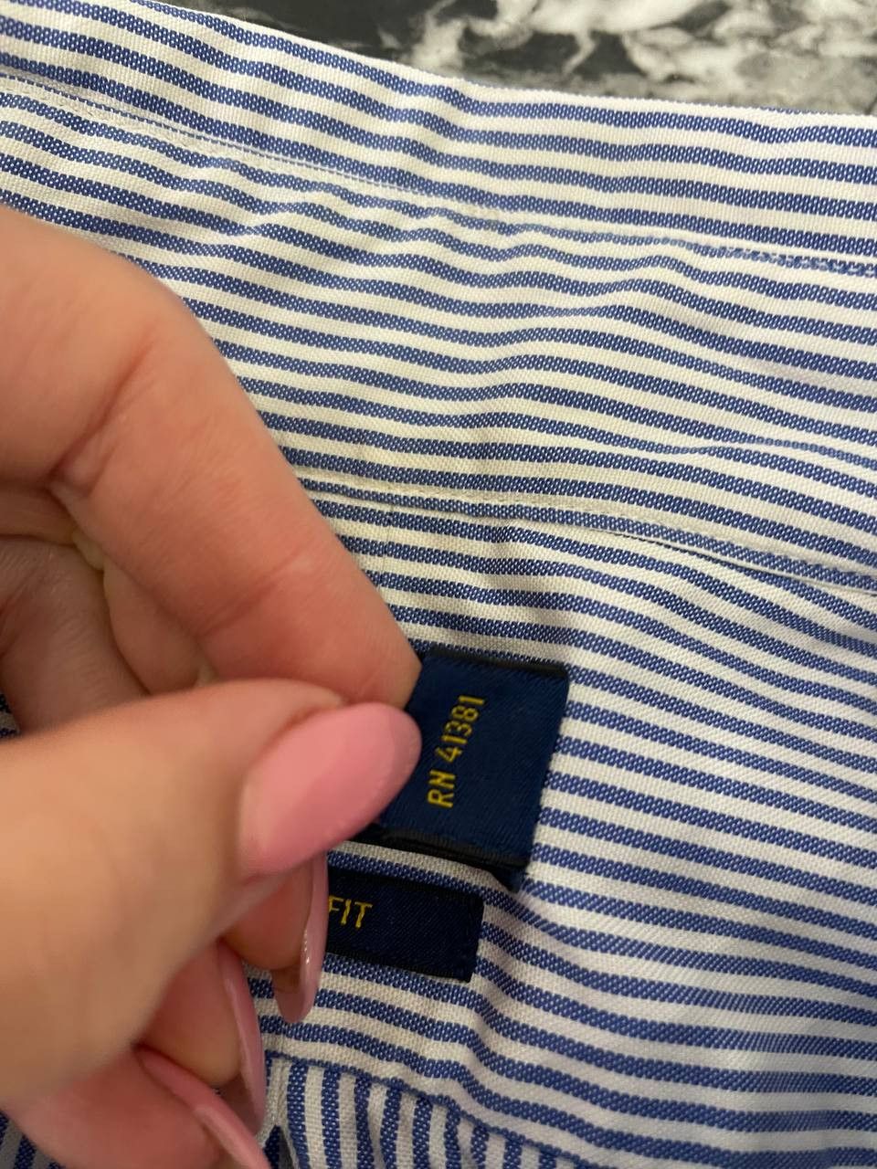 Polo Ralph Lauren Polo Ralph Lauren men's shirt,blue stripes,slim fit, size XL Size US XL / EU 56 / 4 - 10 Thumbnail