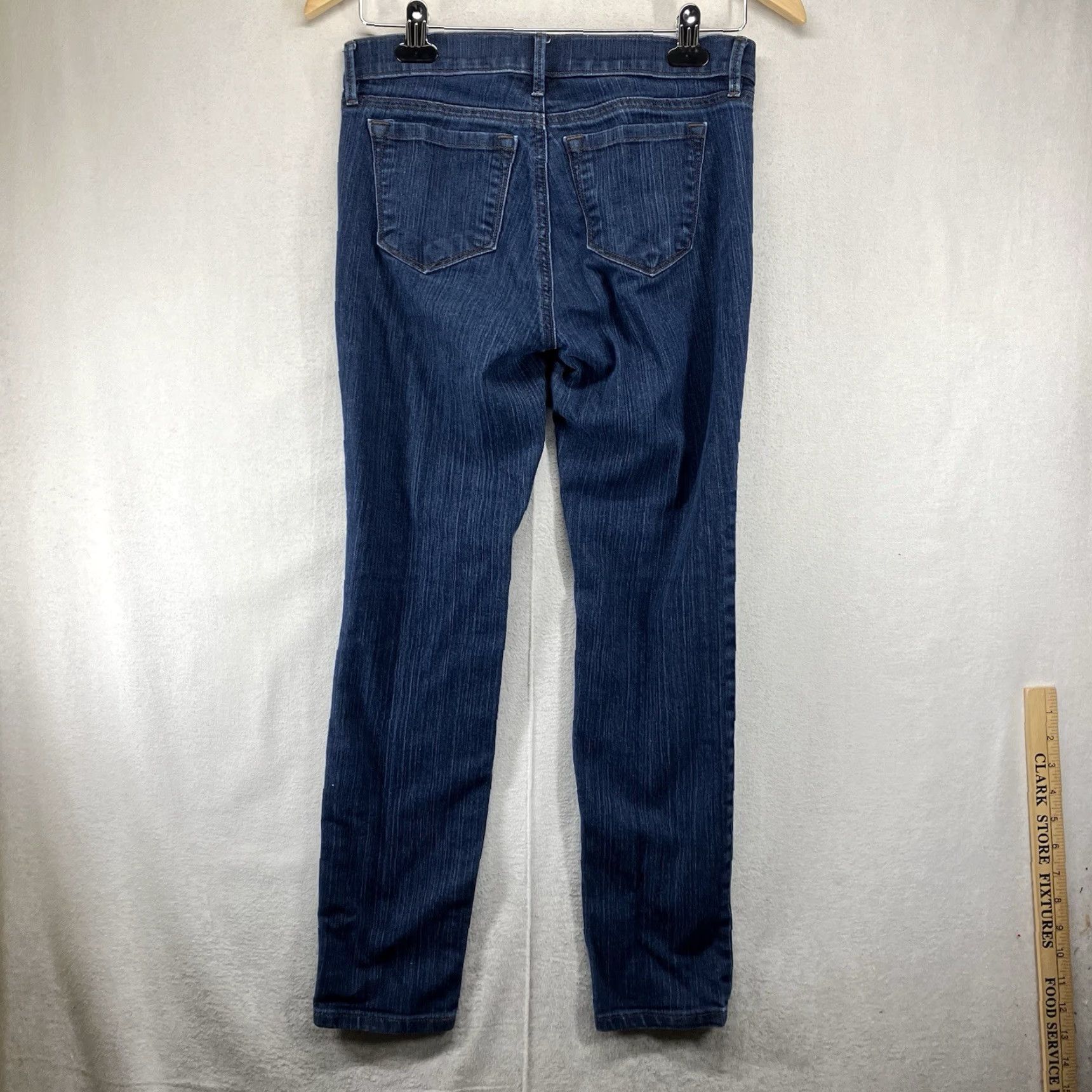 Loft LOFT Jeans Women's 4P Petite Denim Skinny 28" Inseam Blue Distressed 5-Pocket Stretch Modern Easy Care Machine Washable Prefabs/Preppy Style Size 27" / US 4 / IT 40 - 2 Thumbnail