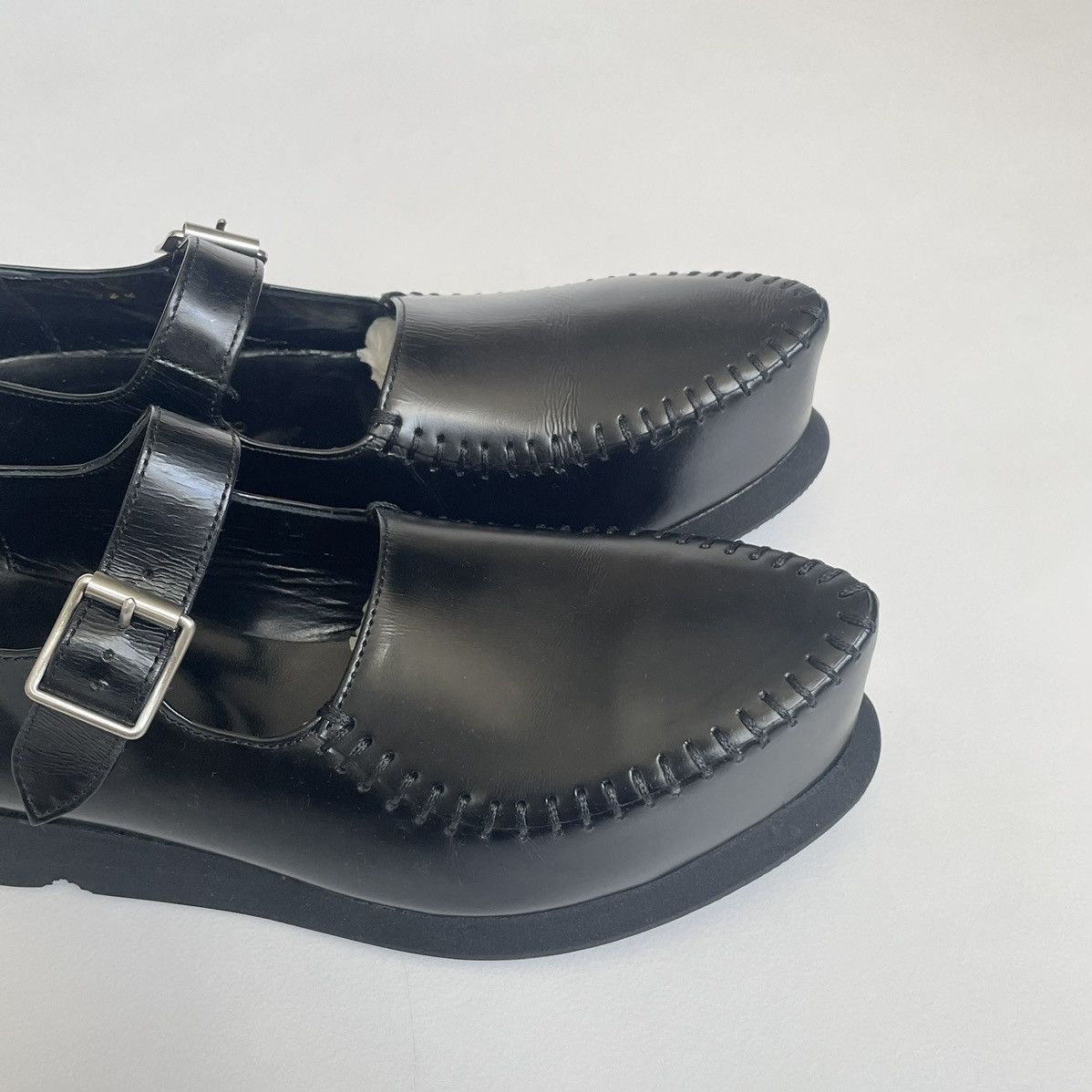 Comme des Garcons ‘Mary Jane’ Buckle Black Creepers Size US 8 / IT 38 - 9 Thumbnail