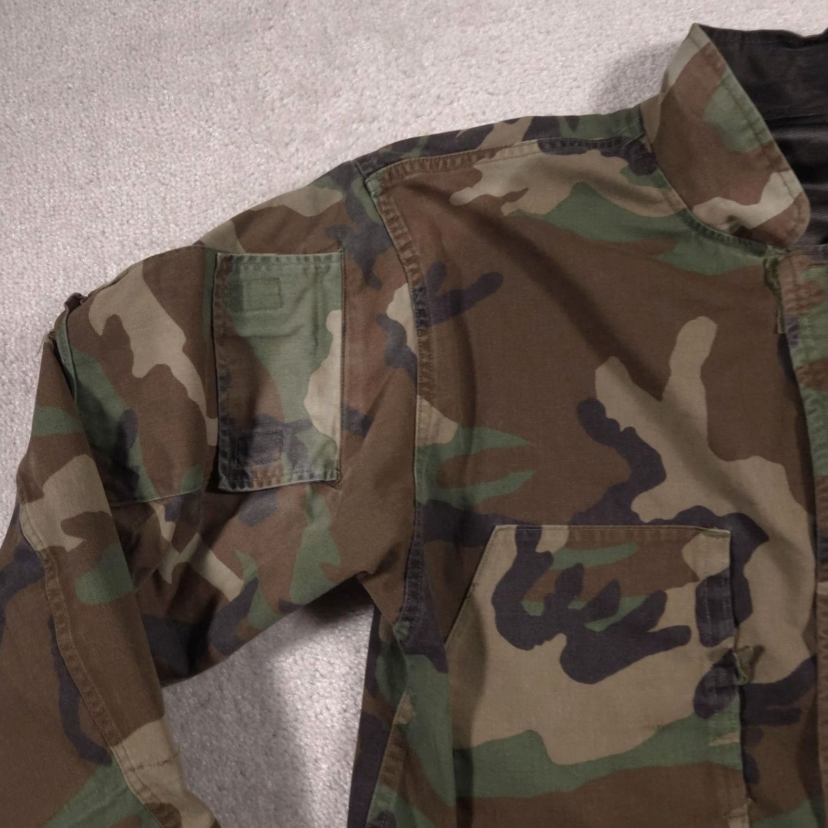 Vintage VINTAGE Isratex Jacket Mens M Woodland Camo Military Cotton-Blend Full Zip Pockets 80s Mens Size US M / EU 48-50 / 2 - 4 Thumbnail
