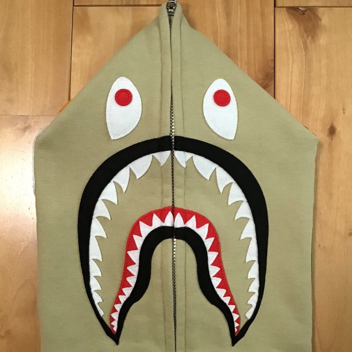 Bape BAPE WGM Shark full zip hoodie beige a bathing ape Size US S / EU 44-46 / 1 - 3 Thumbnail