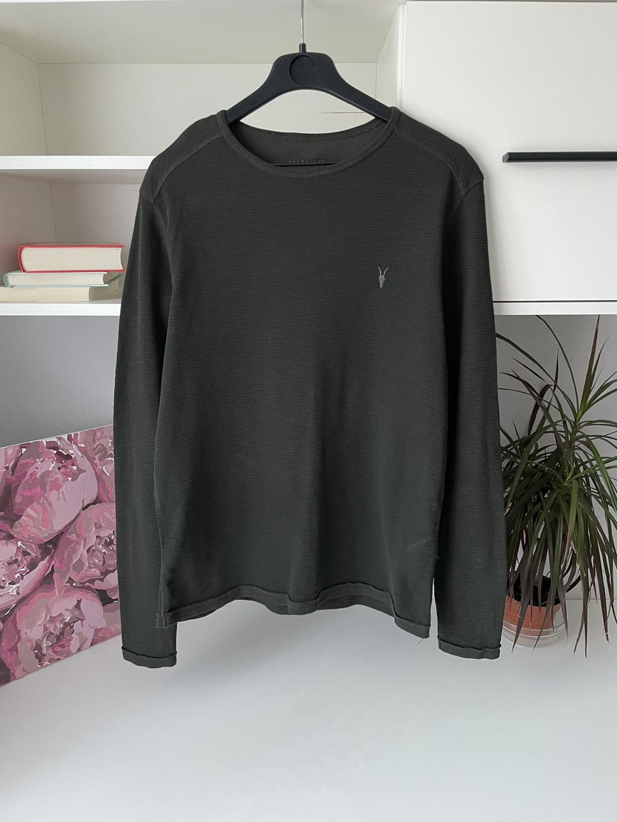 Allsaints Allsaints Luxury Waffle Long Sleeve Sweatshirt Size US S / EU 44-46 / 1 - 1 Thumbnail