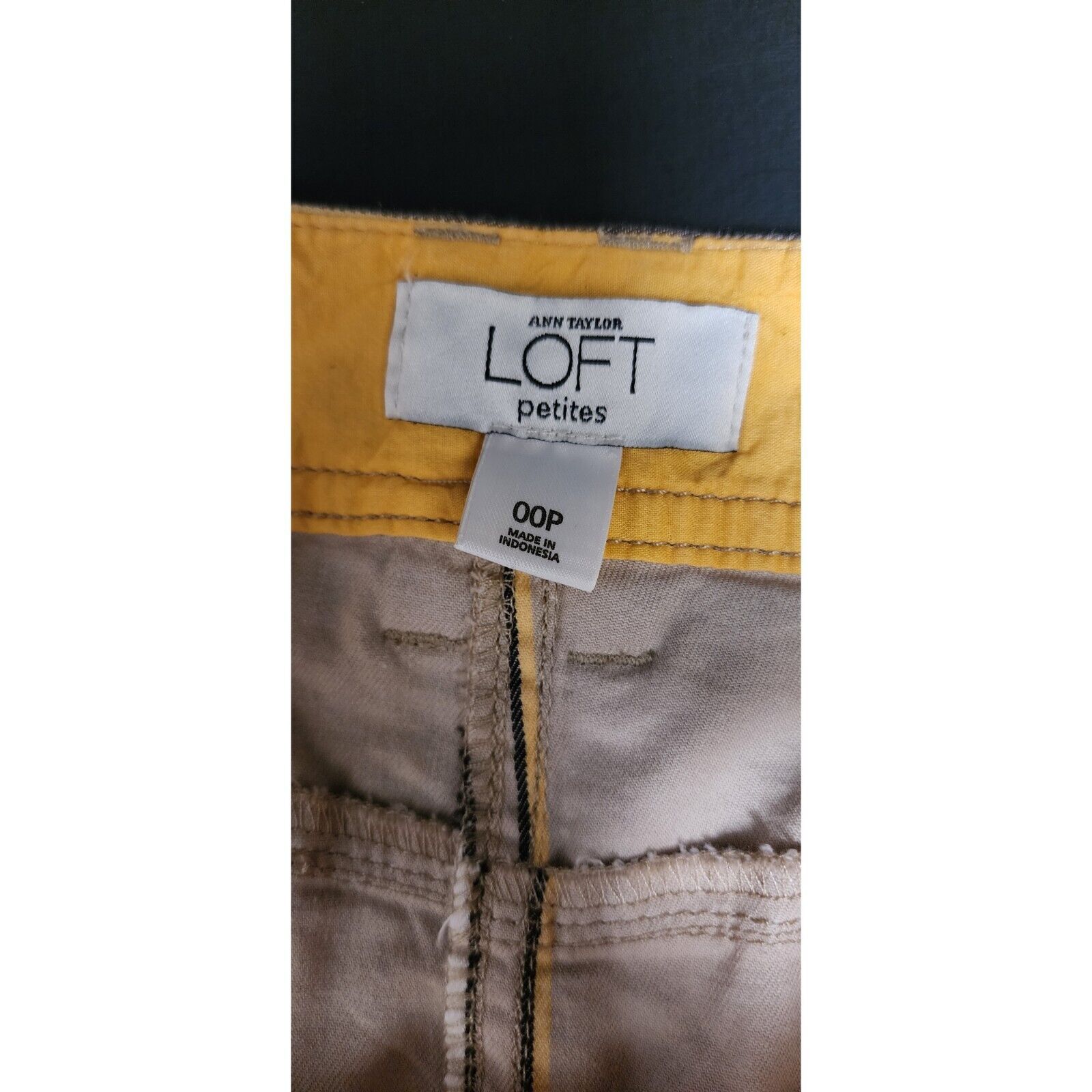 Ann Taylor Ann Taylor LOFT Women's 00P- Beige & Yellow Mini Skirt Size 24" / US 00 / IT 34 - 5 Thumbnail