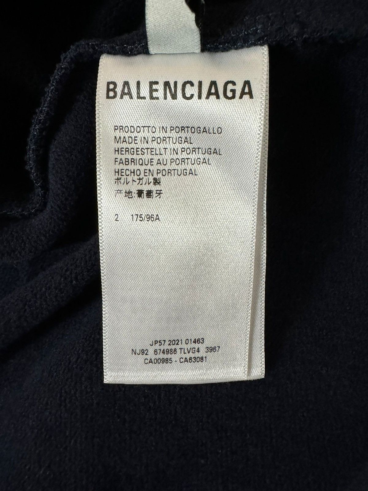 Balenciaga FW21 - NO COMMENT - Heavy Oversize Hoodie Runway Royal Blue Size US L / EU 52-54 / 3 - 16 Thumbnail