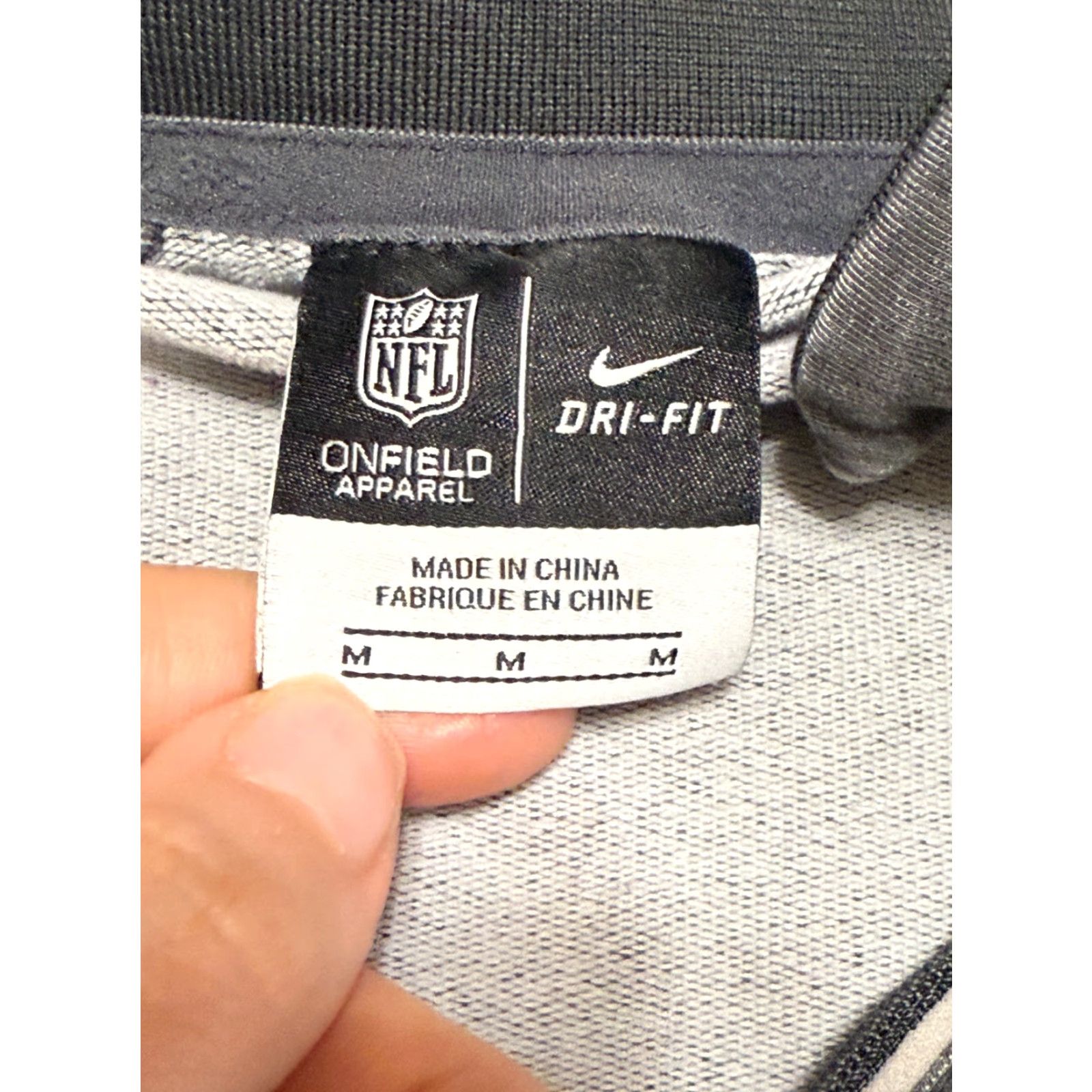 NFL NFL Nike Sweatshirt Medium Minnesota Viking Long Sleeve 1/4 Zipper Mens Cotton Polyester Gray Hoodie Pullover Sports Size US M / EU 48-50 / 2 - 5 Thumbnail