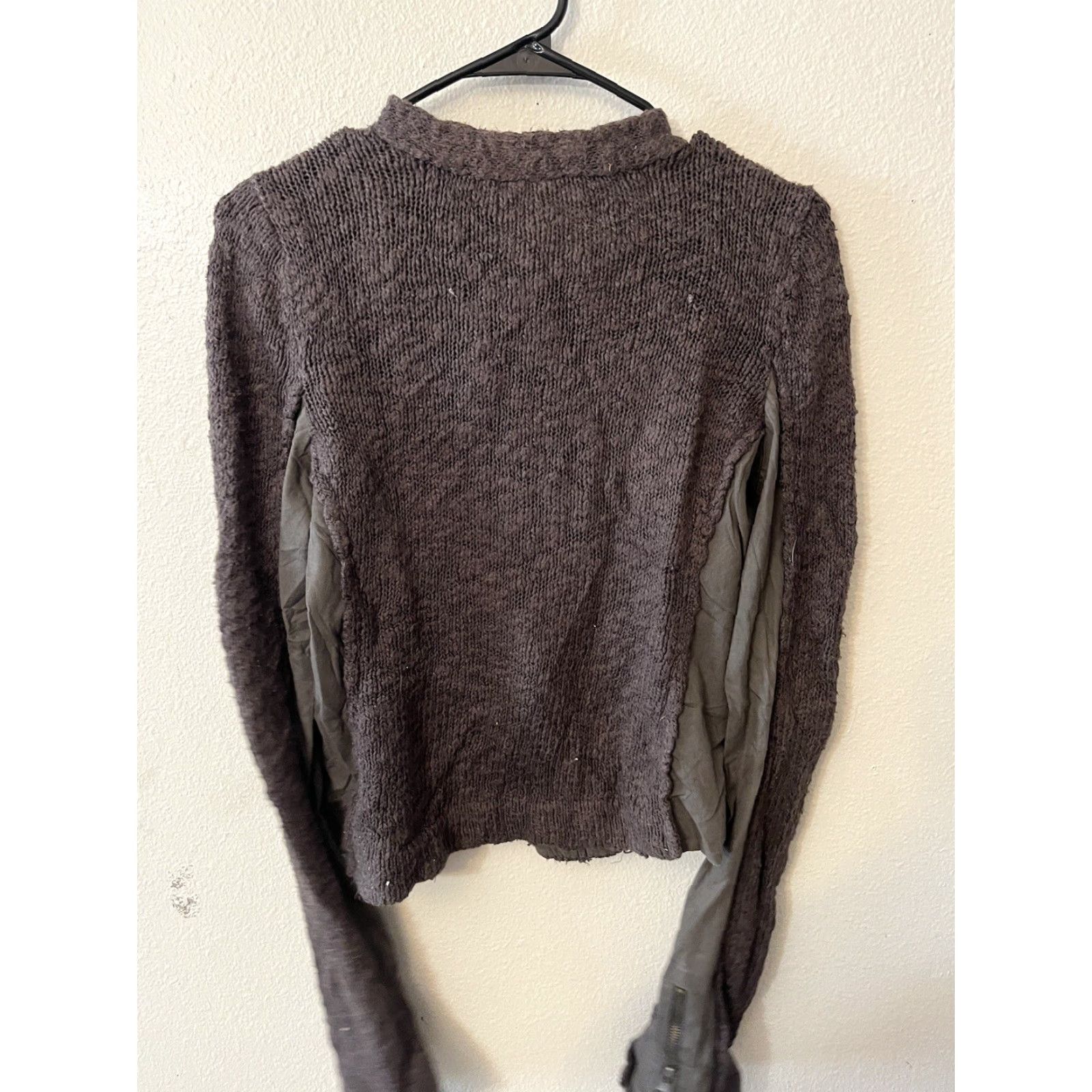 Free People Free People Crochet Moto Jacket Women Medium Brown Boho Festival Full Zip Size M / US 6-8 / IT 42-44 - 3 Thumbnail