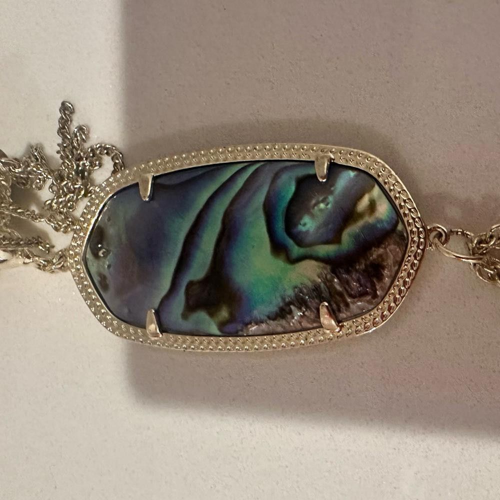 Kendra Scott Kendra Scott Rayne Abalone Shell Long Gold Fringe Necklace Size ONE SIZE - 7 Thumbnail