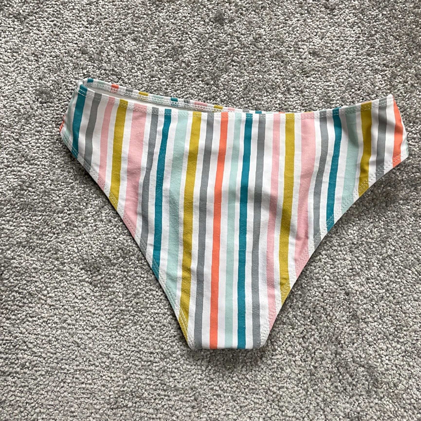 Shein Shein Bikini Bottom Womens S Multicolor Striped Beach Swim Bottom Spandex Blend Breathable Stretch Regular Size 28" / US 6 / IT 42 - 2 Thumbnail