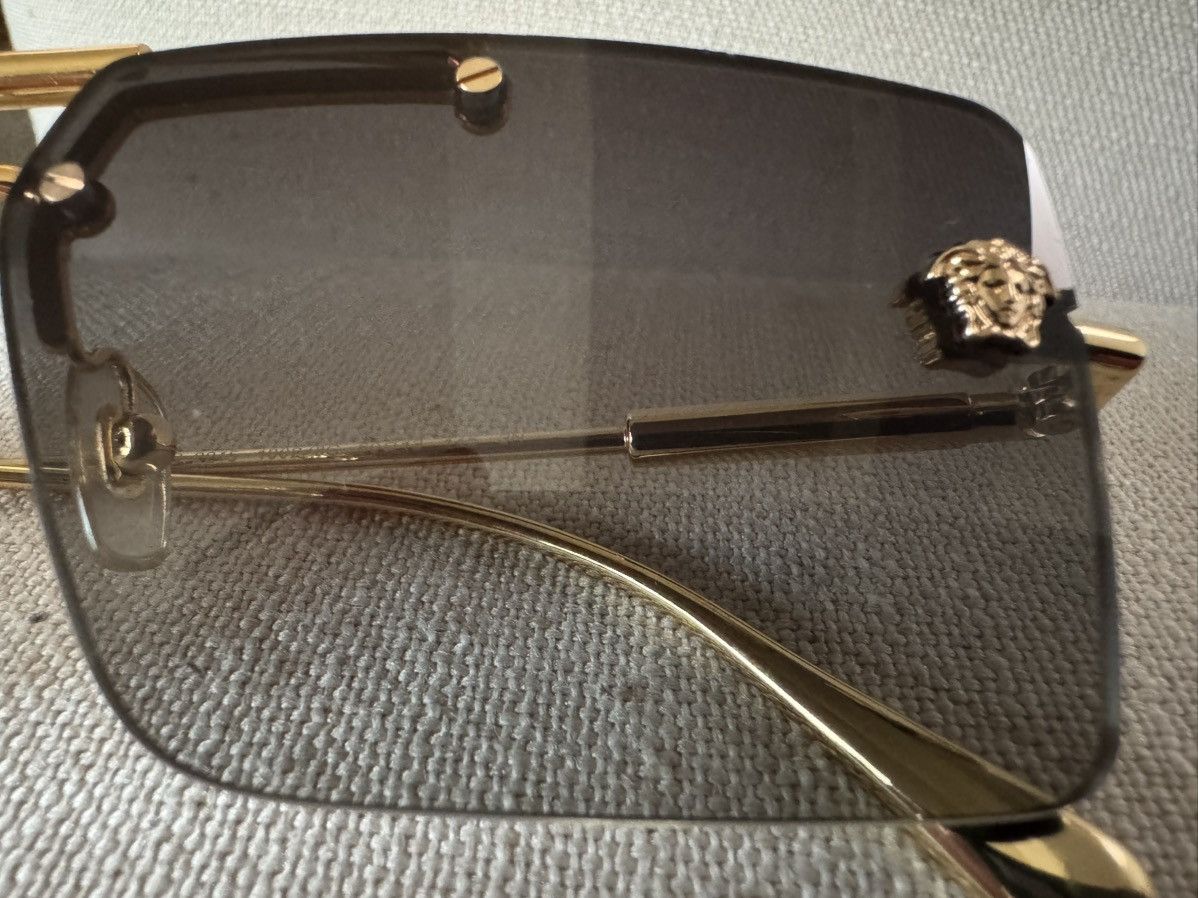 Versace Versace Rimless Sunglasses Size ONE SIZE - 7 Thumbnail