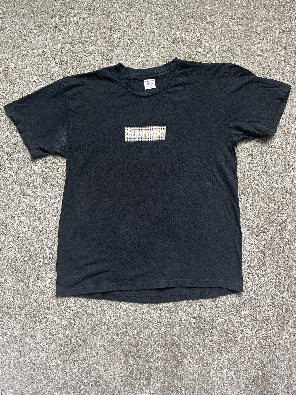 Supreme Supreme Burberry Box Logo Tee | Grailed