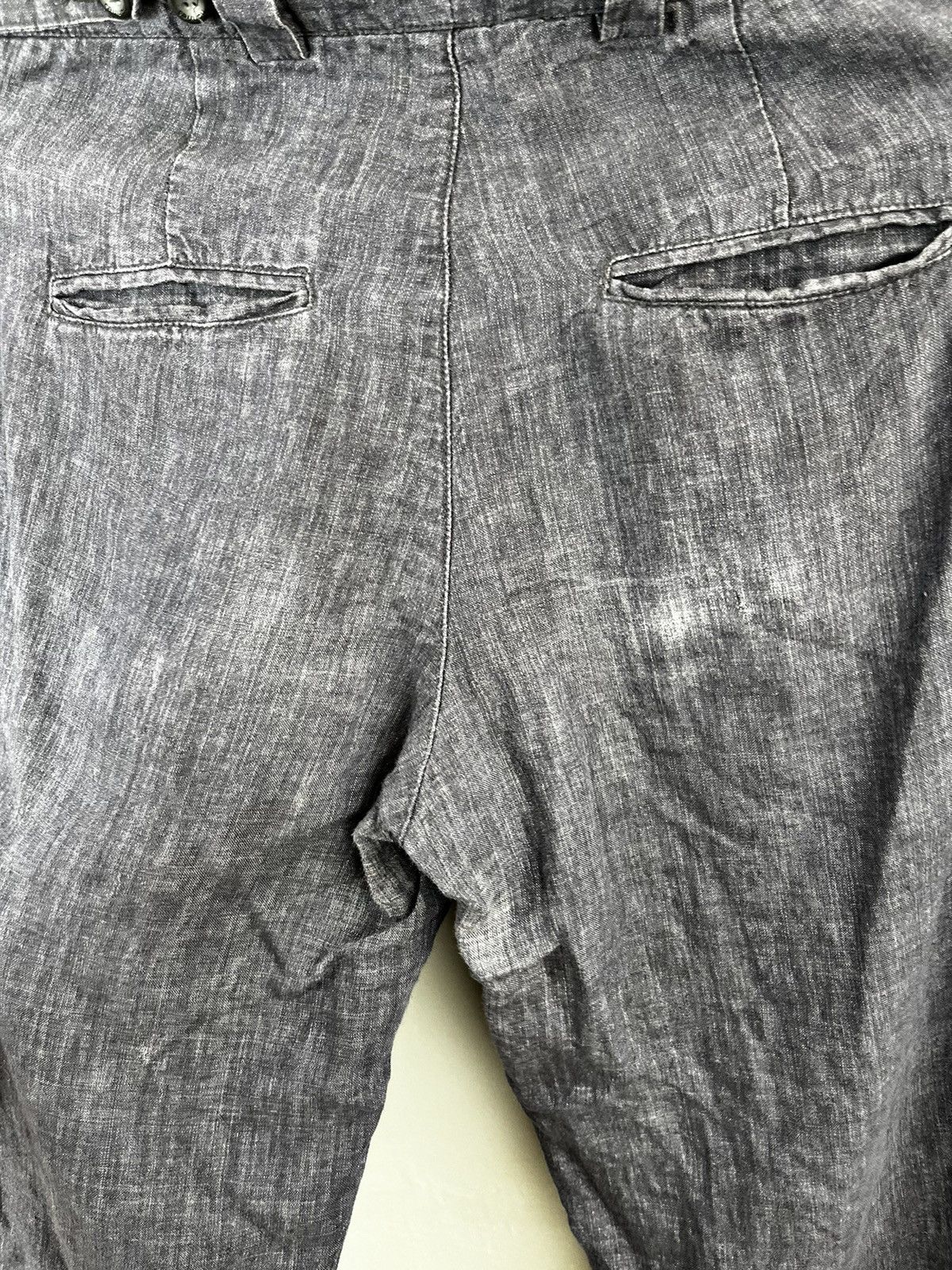 Other × hannes roether Hannes Roether Faded Gray Lace Linen Chino Pants Avant Garde Size US 31 - 10 Thumbnail