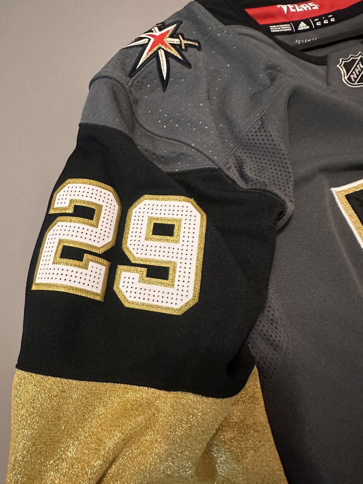 Adidas × NHL Vegas Golden Knights Adidas Marc-Andre Fleury Home Jersey Size US M / EU 48-50 / 2 - 3 Thumbnail
