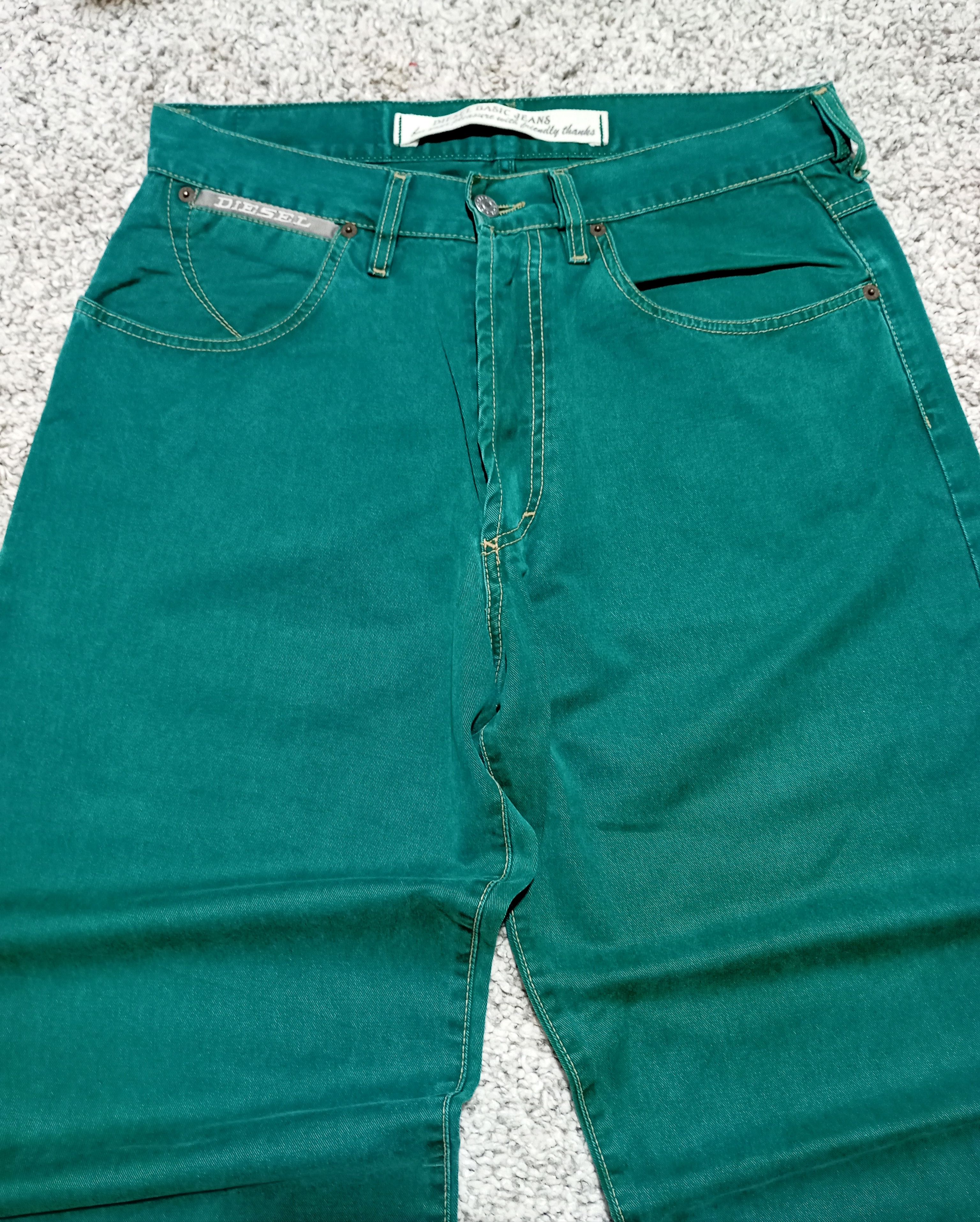 Diesel Vintage 90s Diesel Baggy Skate Denim Pant Perfect Green Hype Size US 33 - 3 Thumbnail