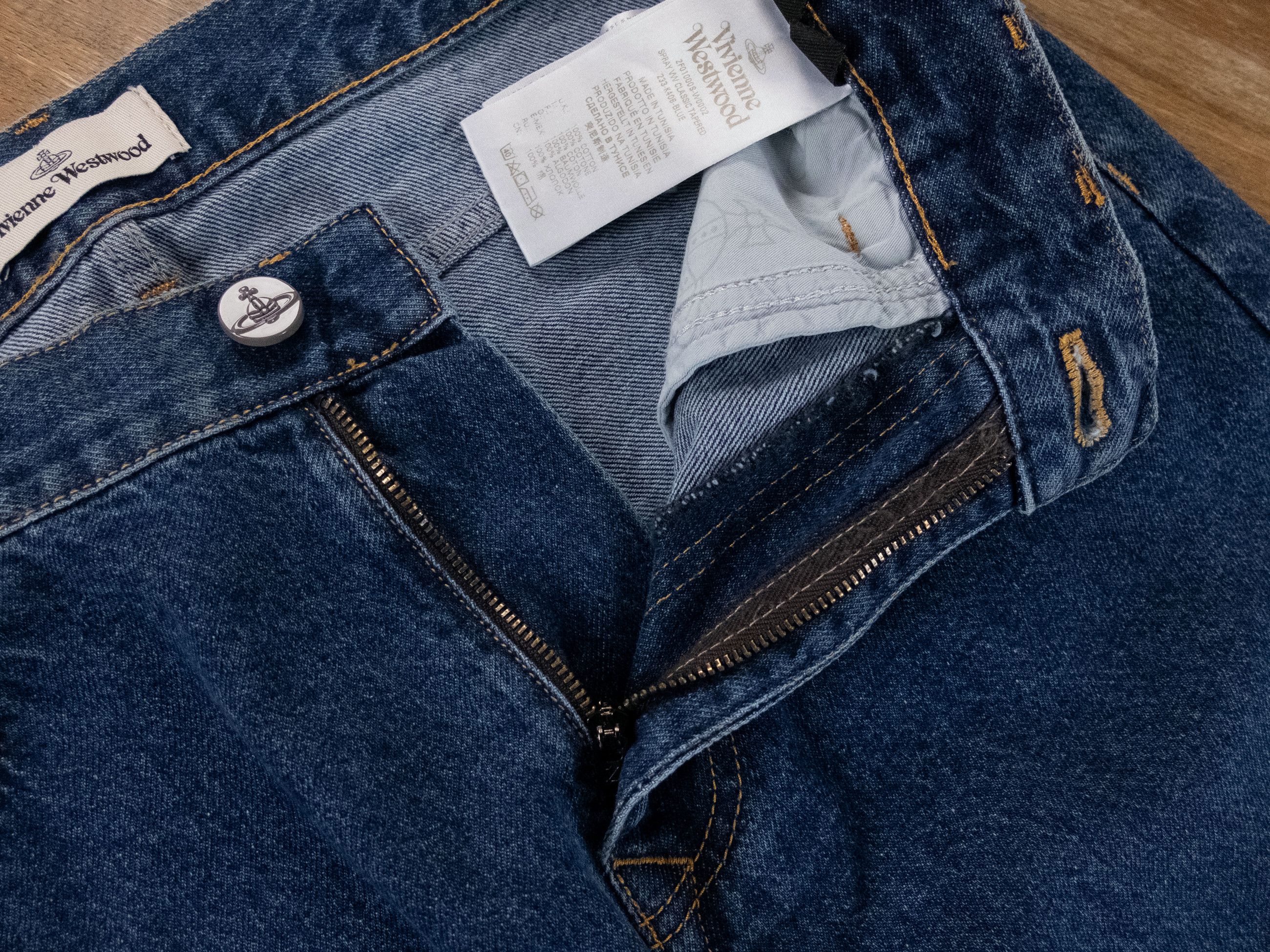 Vivienne Westwood VIVIENNE WESTWOOD tapered spray VW logo print jeans 32 Size US 32 / EU 48 - 9 Thumbnail