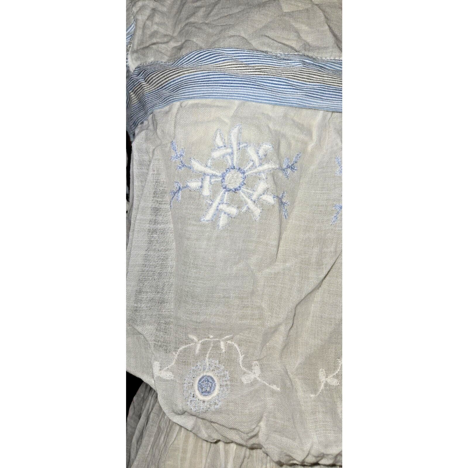 Other Antique Victorian Edwardian Embroidered Stripe Sailor Dress Size S / US 4 / IT 40 - 5 Thumbnail