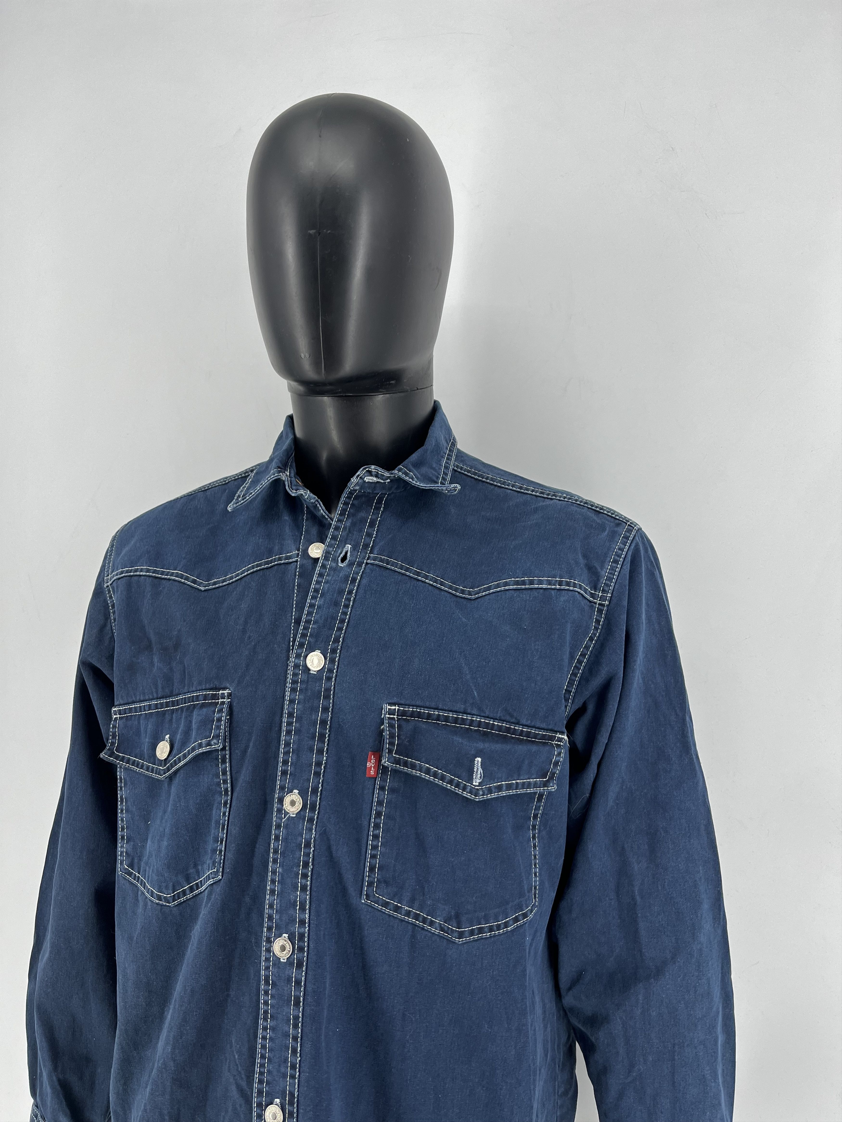 Levi's Vintage 90s Levi’sLevi’s White Blue Jeans Jacket Size US M / EU 48-50 / 2 - 8 Thumbnail