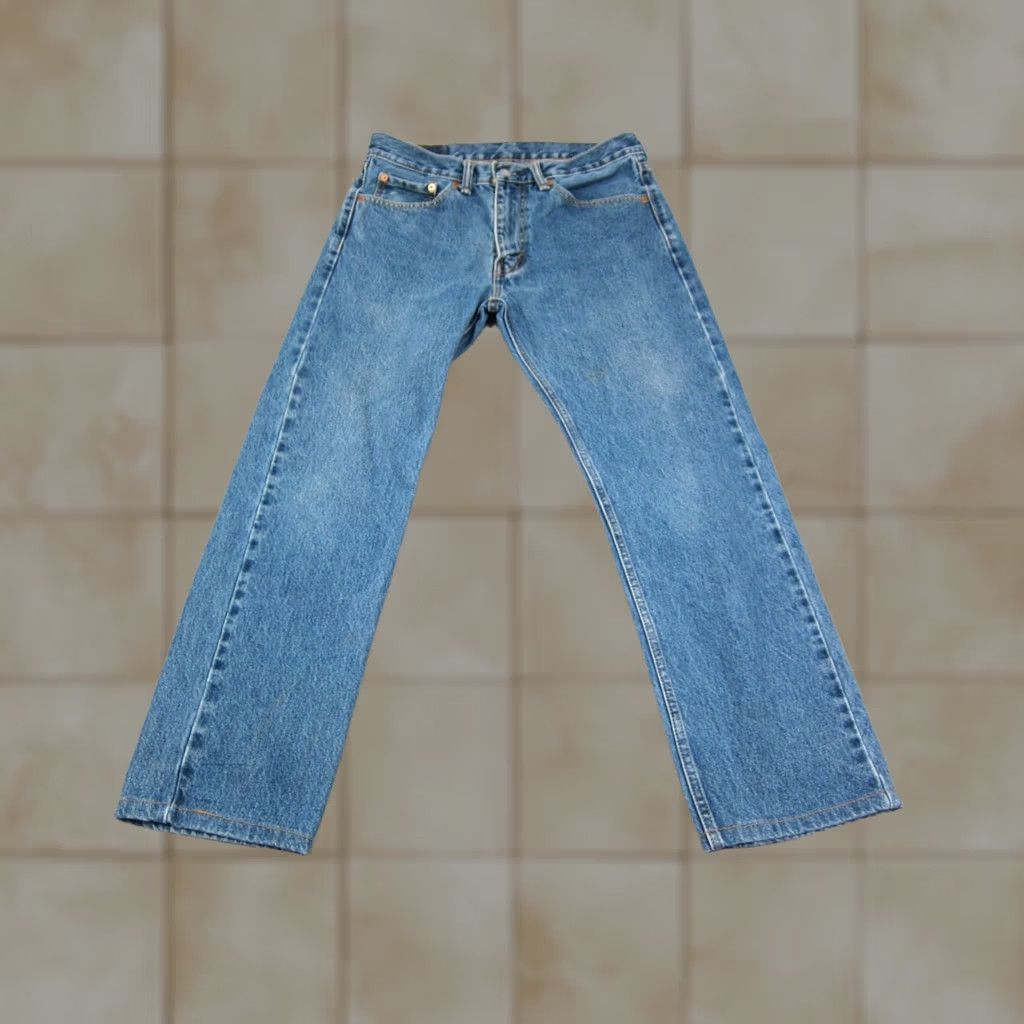 Levi's Levi's 505 Jeans Mens 32x27 Blue Medium Wash Straight Denim Regular Zipper Button Pocket 90s Vintage? No Size US 32 / EU 48 - 1 Thumbnail