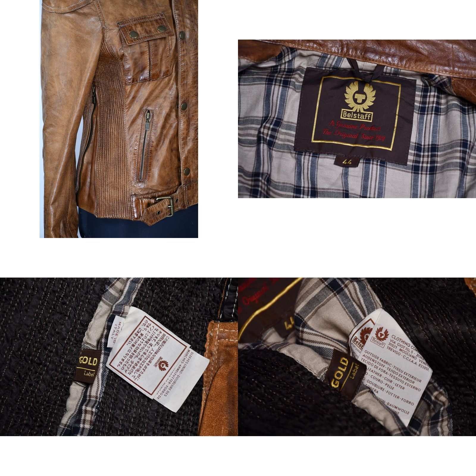 Belstaff Belstaff Jacket Women's Brown Leather Button Zip Size 44 Belstaff Leather Jacket Womens Brown Size 44 Regular XS? Size M / US 6-8 / IT 42-44 - 9 Thumbnail