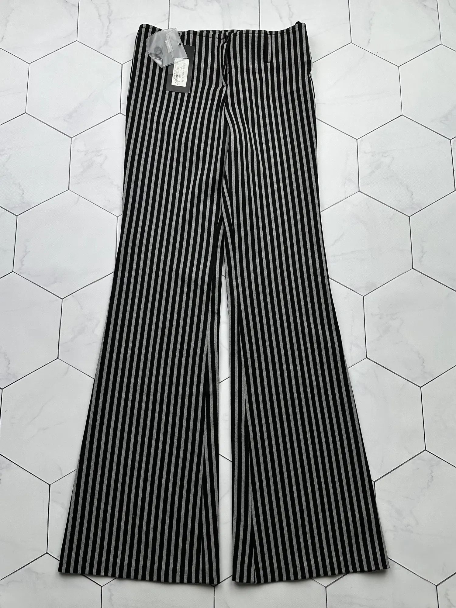 Japanese Brand Vintage Striped Flare Pants E2(B8) Size 28" / US 6 / IT 42 - 1 Thumbnail