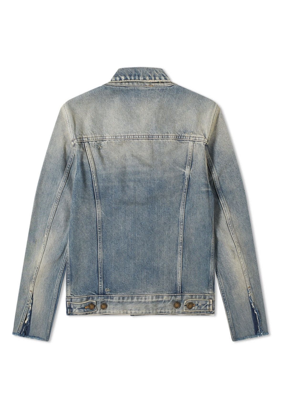 Saint Laurent Paris $1090 Saint Laurent destroyed distressed denim jacket BNWT L Size US L / EU 52-54 / 3 - 2 Thumbnail