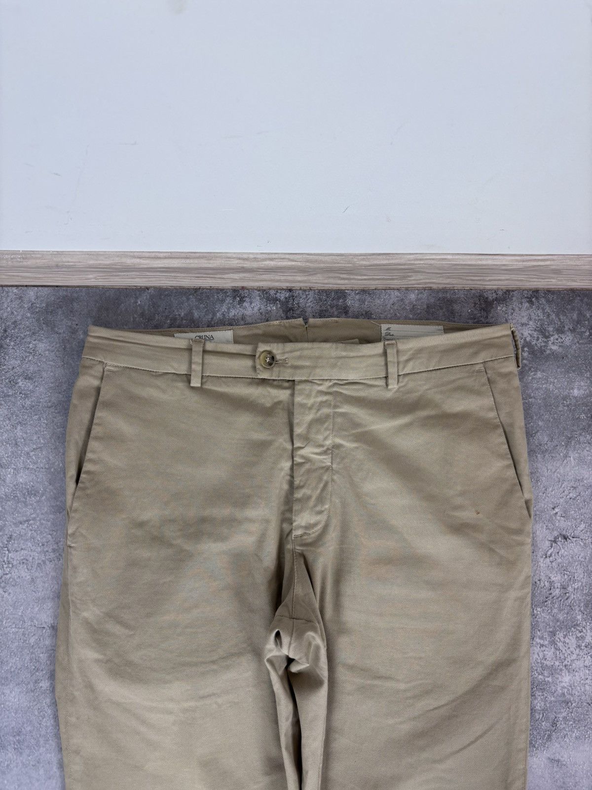 Other Cruna Men’s Beige Brown Chino Pants Trousers Cotton Blend Size US 34 / EU 50 - 5 Thumbnail