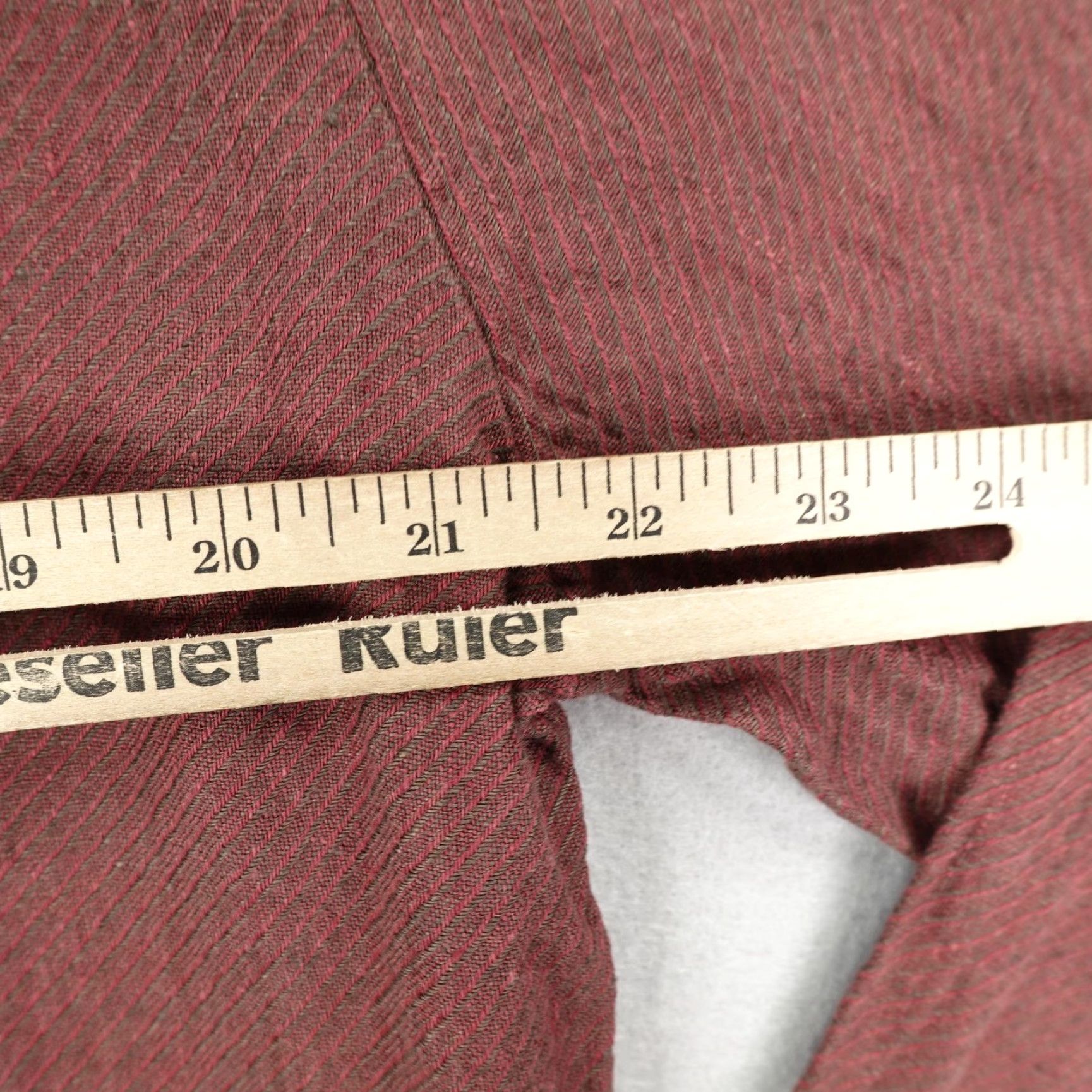 FLAX Flax Shirt Womens Small Red Long Sleeve Button Front Linen Pocket Casual Top ^ Size S / US 4 / IT 40 - 7 Thumbnail