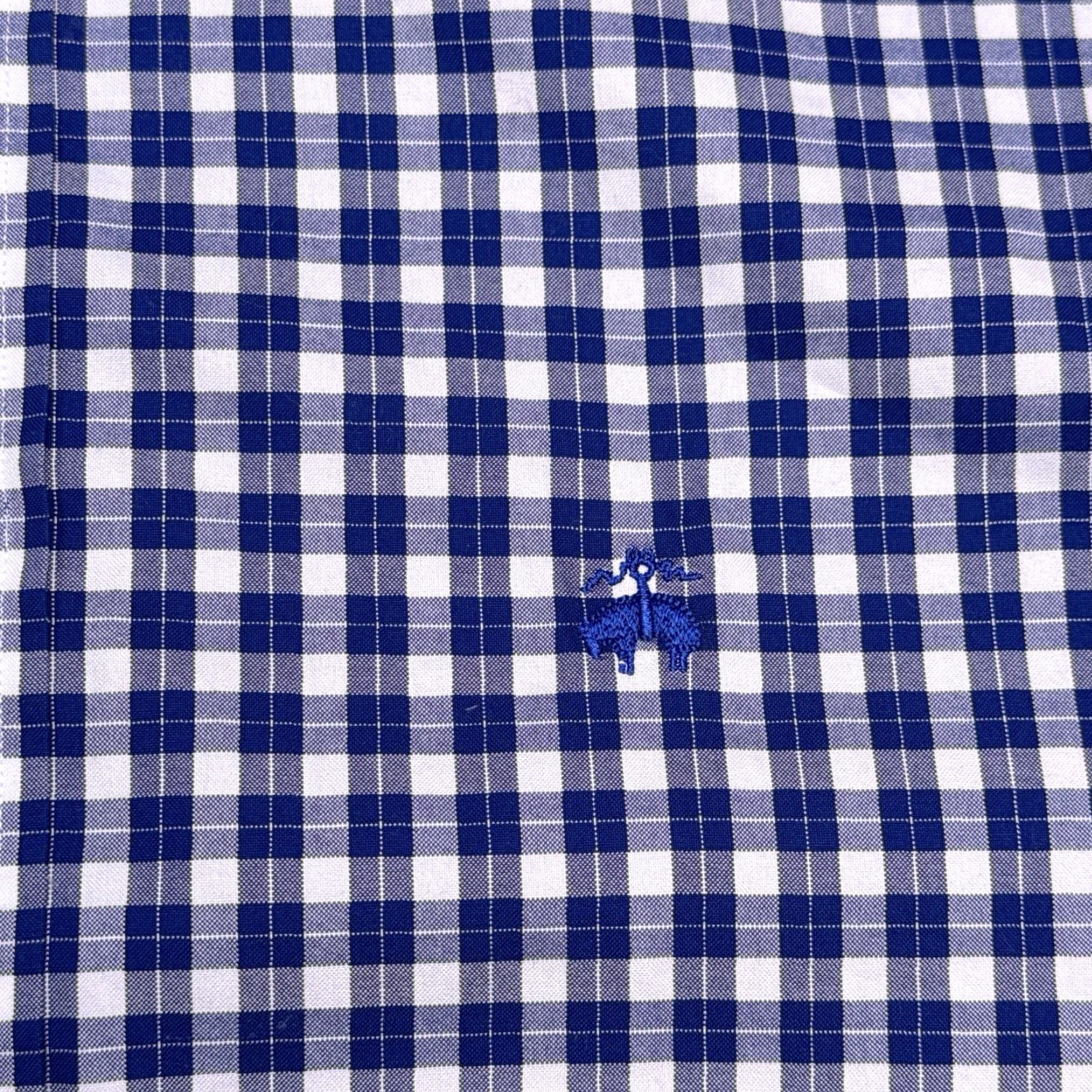 Brooks Brothers Brooks Brothers Milano Fit Shirt Mens Large Blue Check Button-Up Non-Iron Size US L / EU 52-54 / 3 - 6 Thumbnail