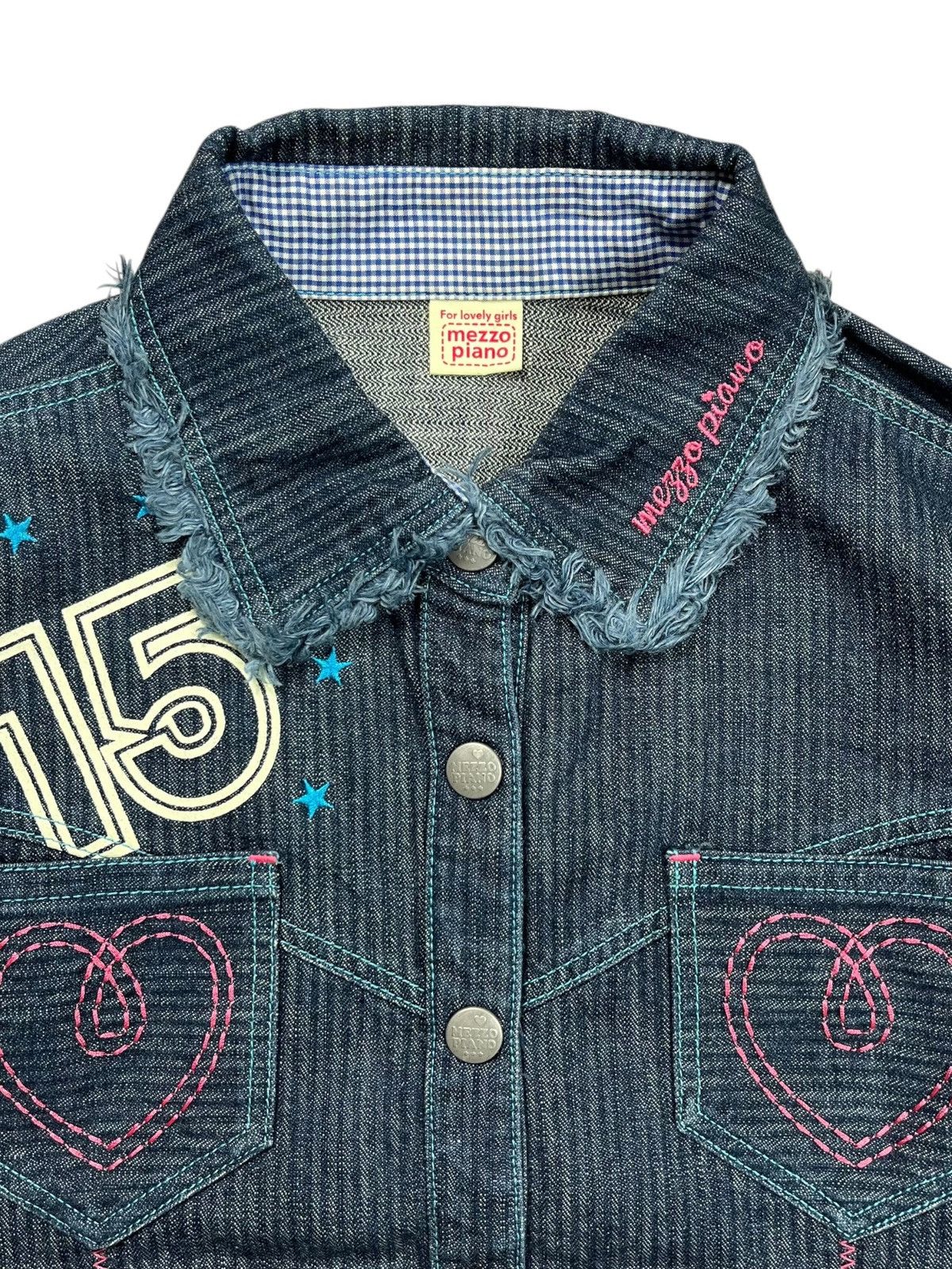 Angel Blue 2000s Mezzo Piano - Sweet Berrie Denim Jacket Size M / US 6-8 / IT 42-44 - 6 Thumbnail