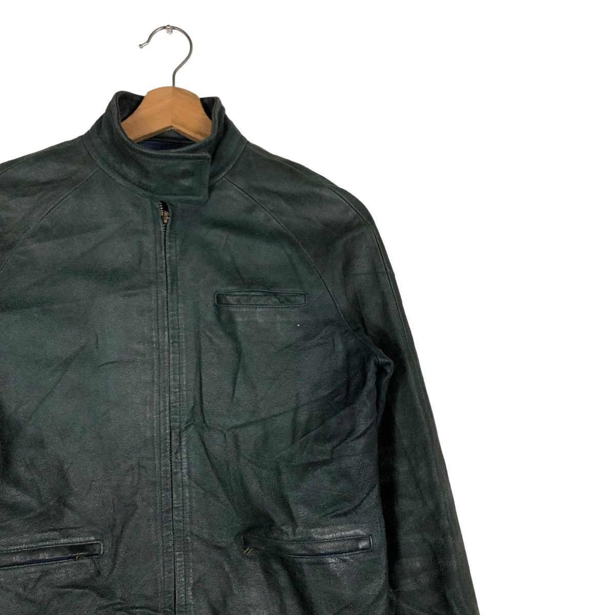 Hysteric Glamour 🔥CROPPED BIKER LEATHER JACKET FRUIT CAKE CAFE RACER WEAR Size US M / EU 48-50 / 2 - 8 Thumbnail
