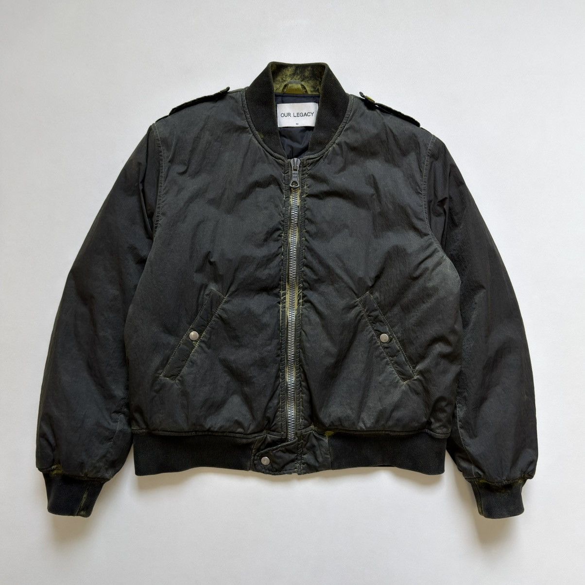 Our Legacy ‘Waxed Black Solaro Nylon’ Bomber Jacket Size US M / EU 48-50 / 2 - 3 Thumbnail
