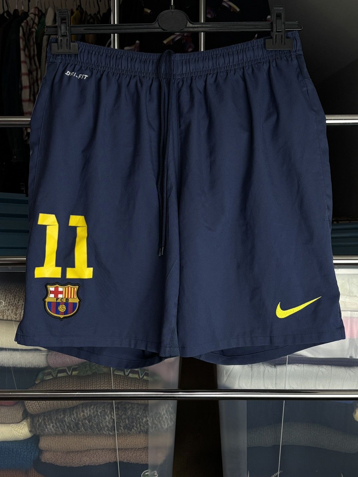 Nike Nike FC Barcelona FCB Swoosh Dri-Fit Shorts Size US 36 / EU 52 - 1 Thumbnail