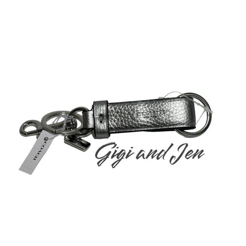 Coach Coach Trigger Snap Bag Charm Key Chain Silver Metallic Ash Size ONE SIZE - 2 Thumbnail