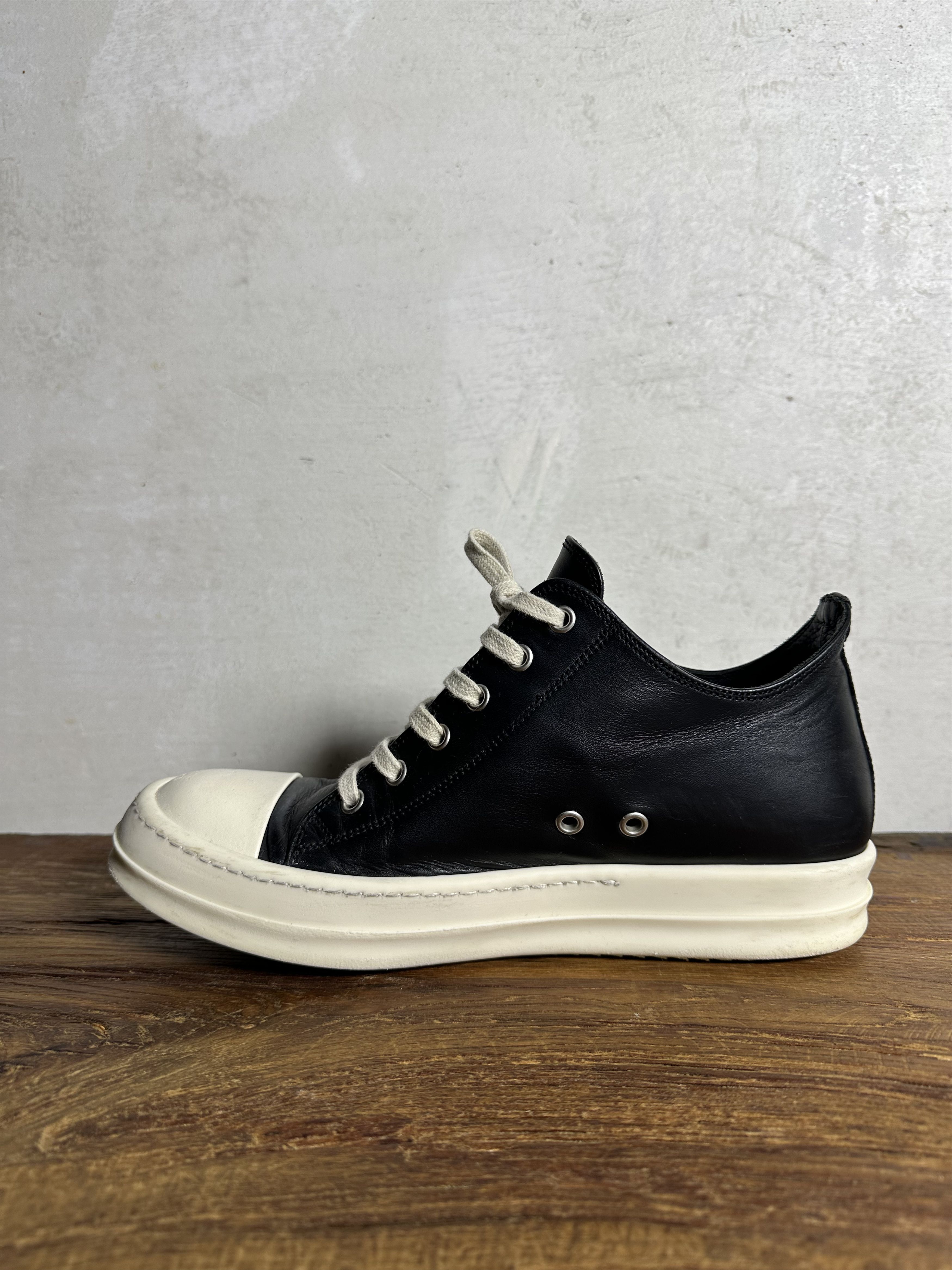Rick Owens Rick Owens Milk Black Low Top Ramones Size US 7 / EU 40 - 7 Thumbnail