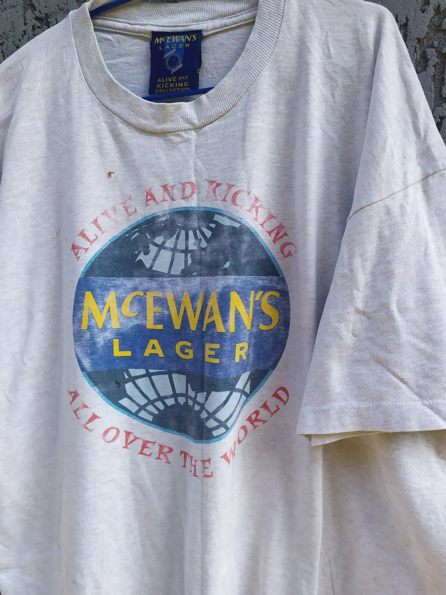 Vintage Vintage McEwan's Lager vintage t shirt Size US XL / EU 56 / 4 - 2 Thumbnail