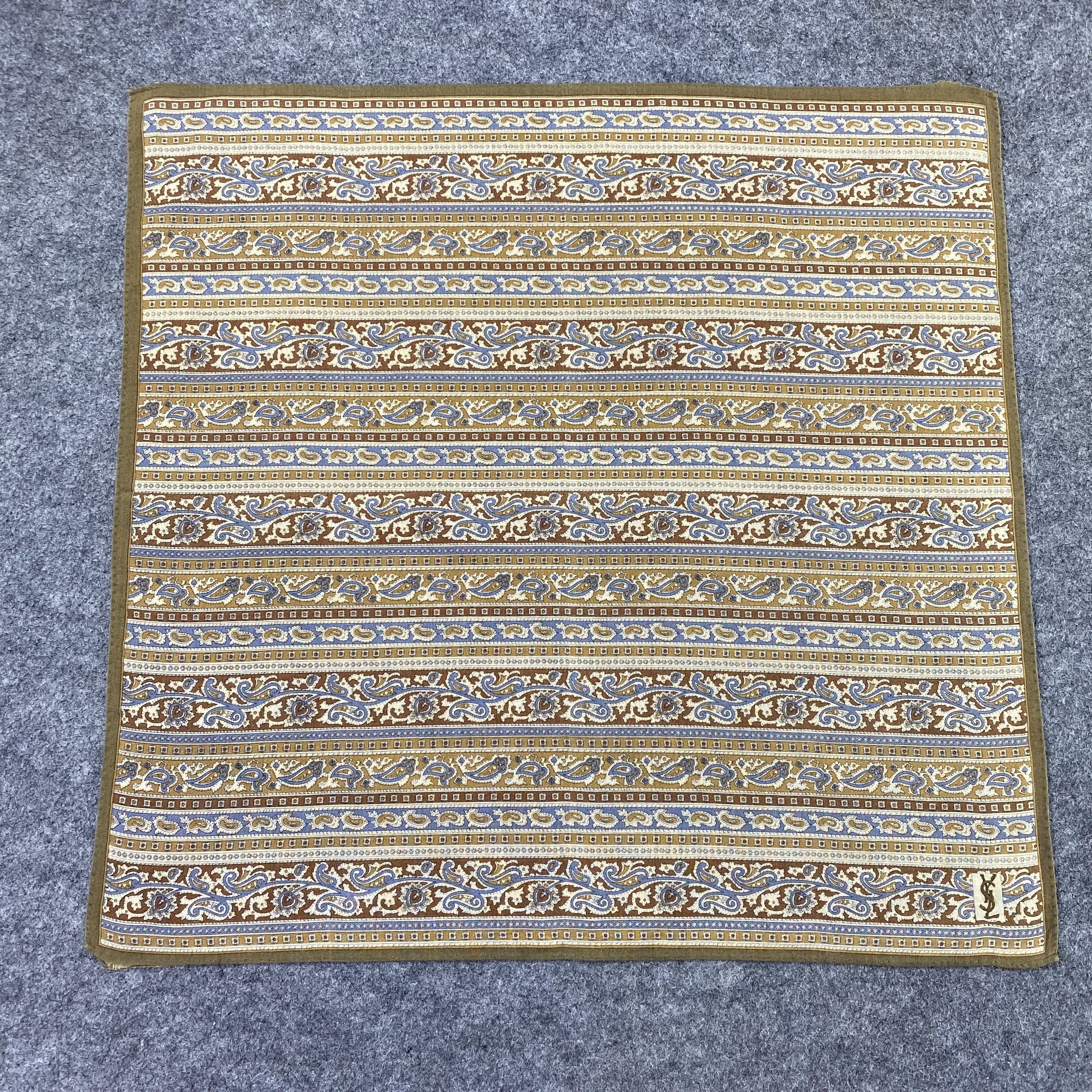 Yves Saint Laurent YSL Handkerchief Neckerchief Bandana-B1887 Size ONE SIZE - 3 Thumbnail