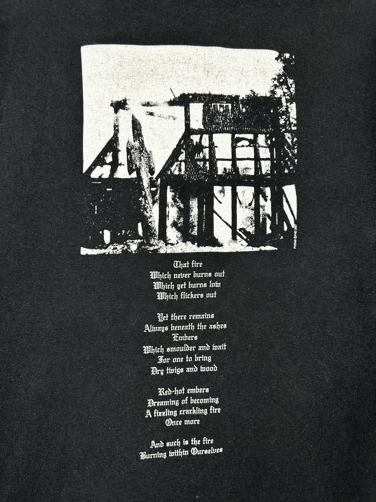 Band Tees Burzum Aske Black Metal Graphic T Shirt Tee Size US M / EU 48-50 / 2 - 4 Thumbnail