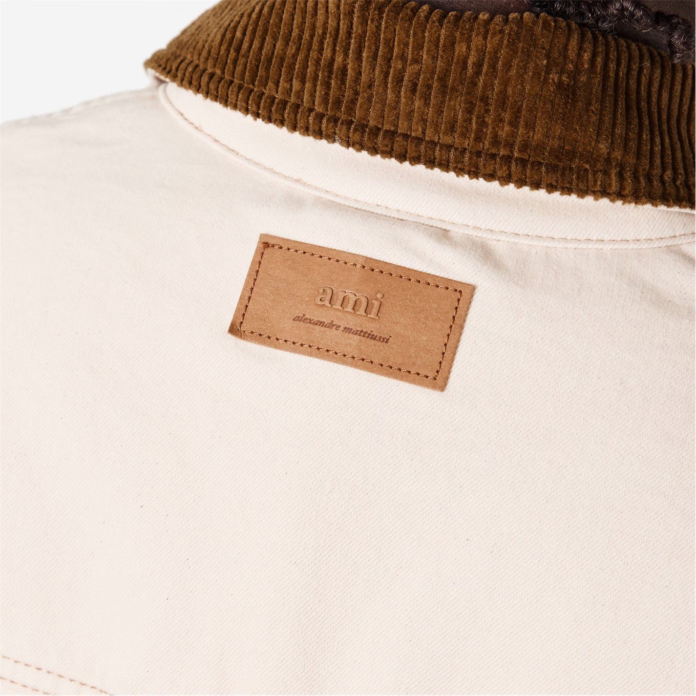 AMI o1g2r1mq0326 Worker Field Jacket in Ecru Size US M / EU 48-50 / 2 - 6 Thumbnail