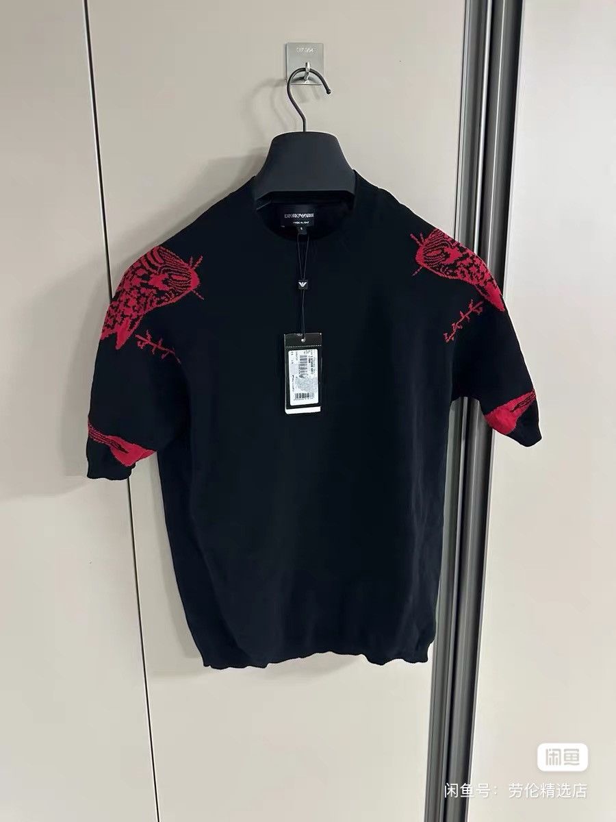 Emporio Armano koi knit short sleeve shirt top dior prada