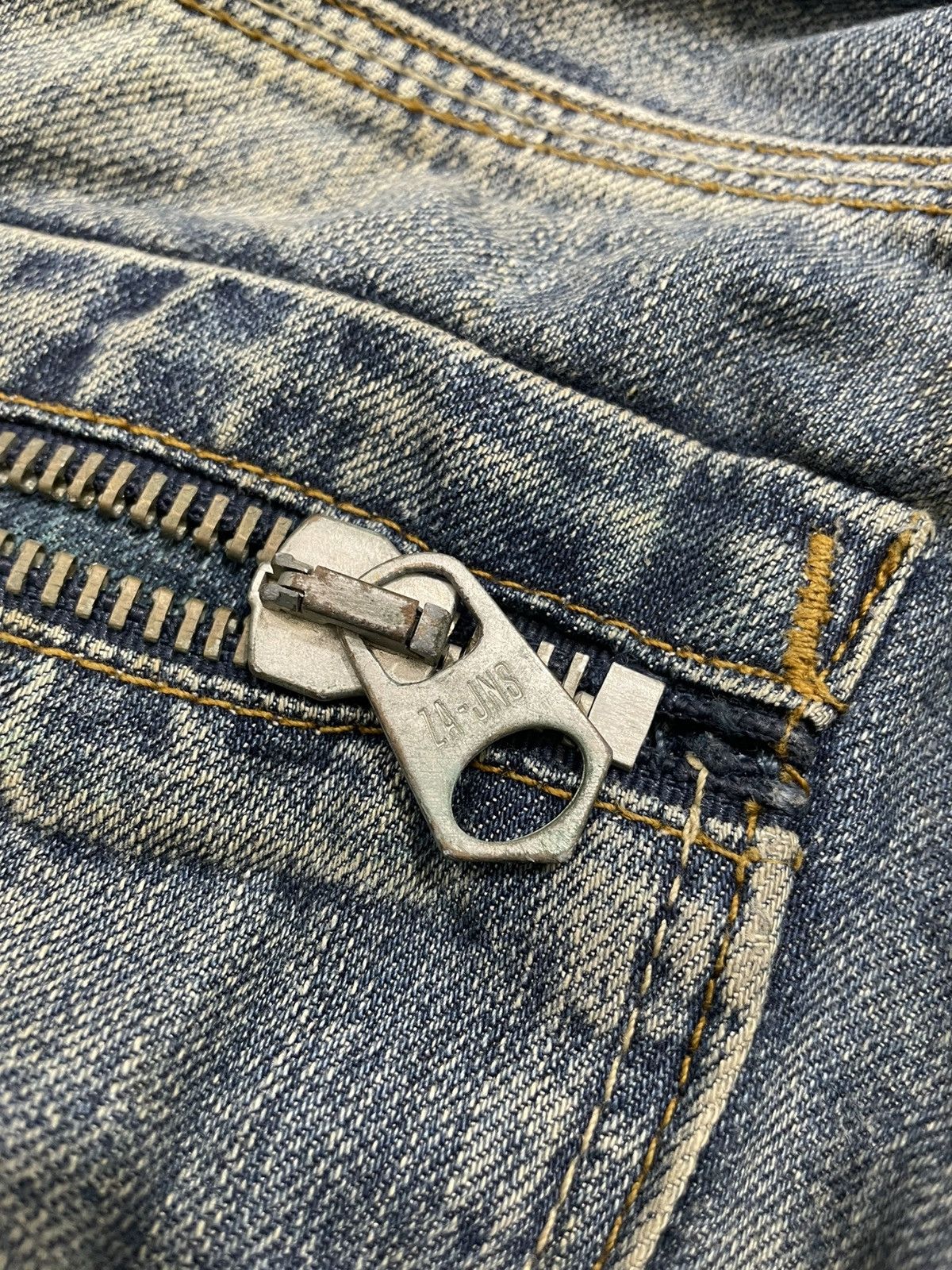 Zara 2000s Japanese Zara Multi Pocket Lightning Wash Denim Y2K Size US 38 / EU 54 - 13 Thumbnail