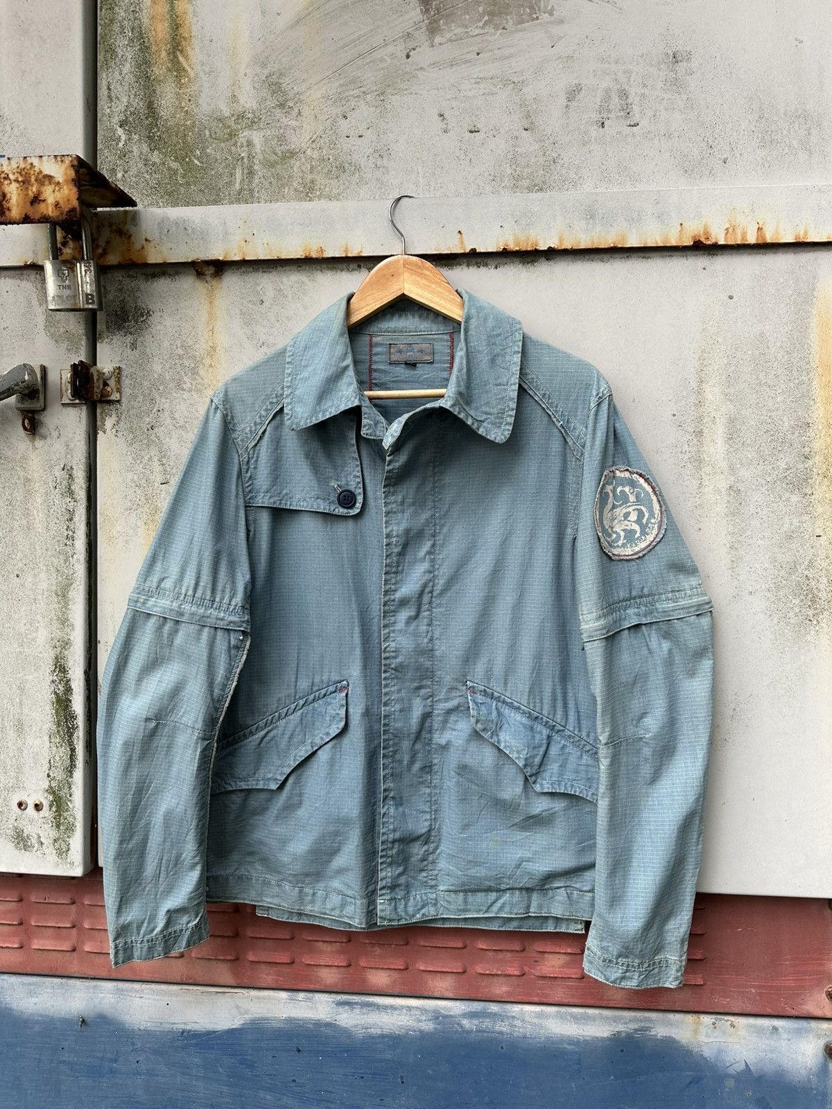 Indigo 👹Vintage Indigo Japan Utility Button Down Jacket Size US M / EU 48-50 / 2 - 1 Thumbnail