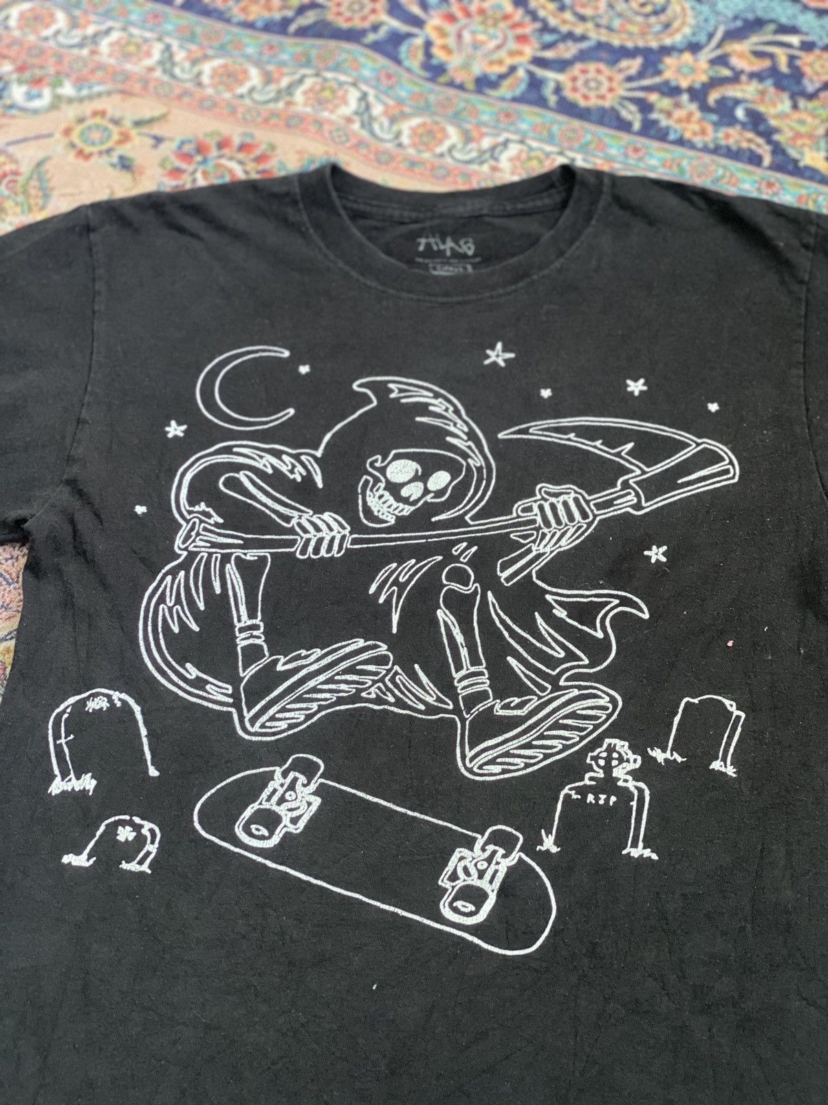 Vintage Alab Skull Skate black Tshirt 🚀 Size US S / EU 44-46 / 1 - 3 Thumbnail