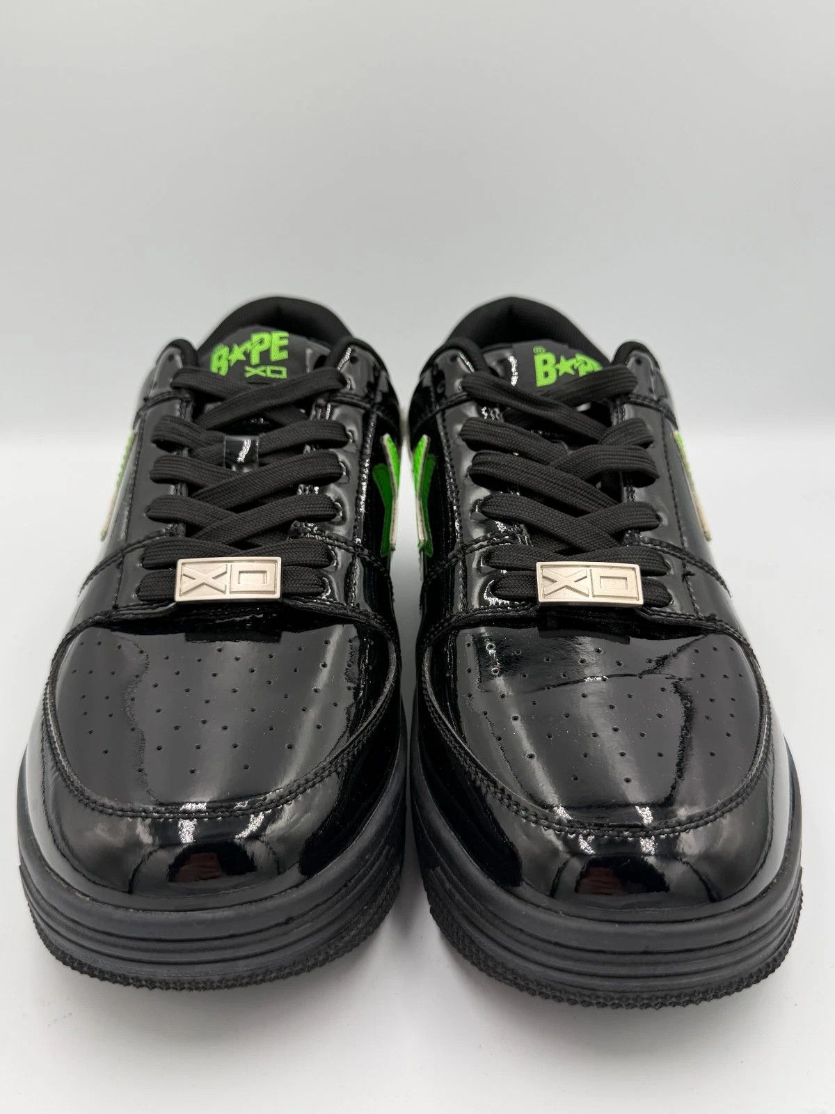 Bape × XO XO x BAPE Bapesta M2 Low Black Green Patent The Weeknd Size US 10.5 / EU 43-44 - 5 Thumbnail