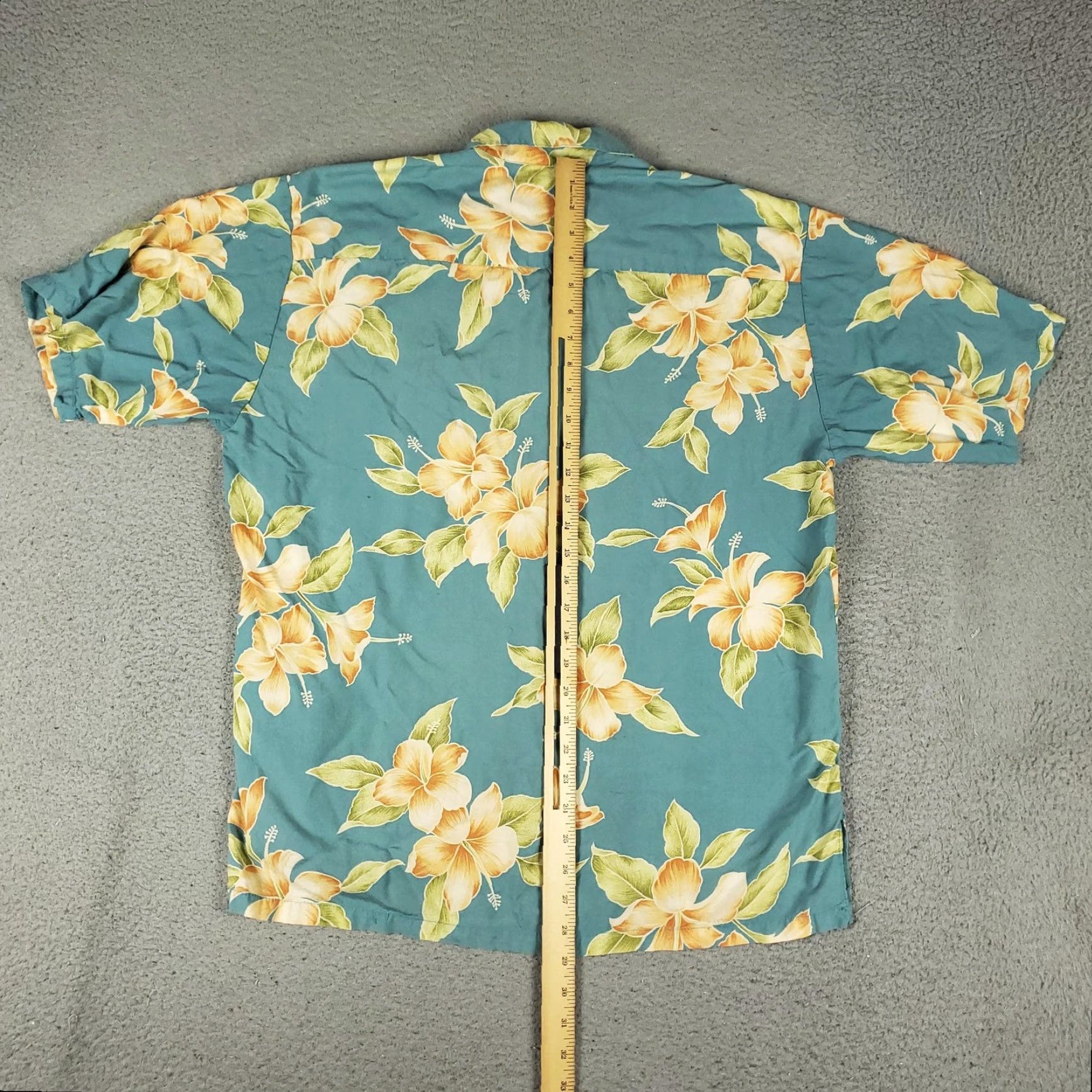 Tori Richard Tori Richard Men's Short Sleeve Button-Up Shirt Floral Hawaiian Cotton Casual Travel Blue Large Size US L / EU 52-54 / 3 - 4 Thumbnail