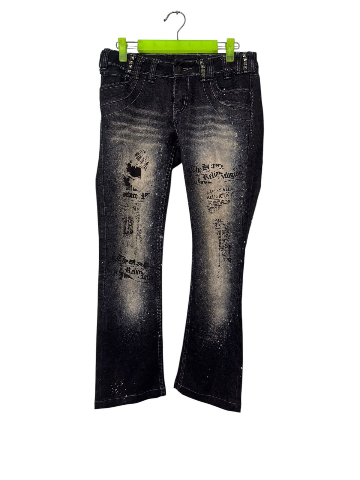 Japanese Brand PUNK DESIGN ANARCHY WINGS EMBROIDED FLARE LGB STYLE RARE Size US 32 / EU 48 - 1 Thumbnail